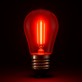 LAMP S14 1W CLARA ROJA